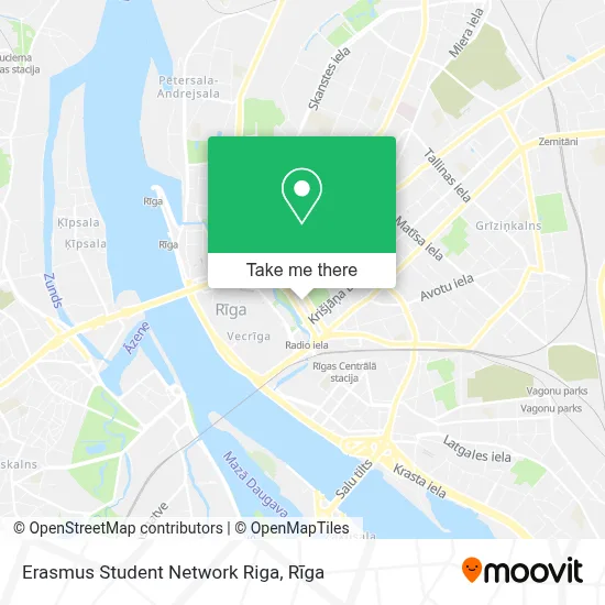 Erasmus Student Network Riga map