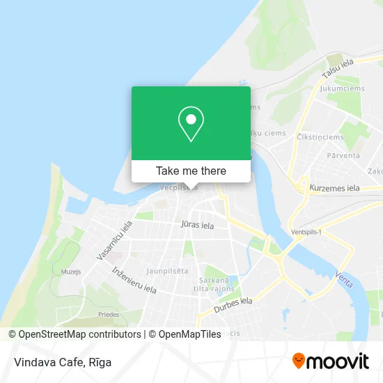 Vindava Cafe map