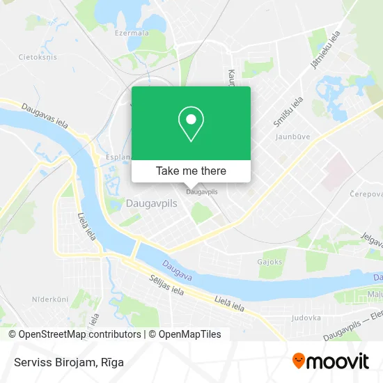 Serviss Birojam map