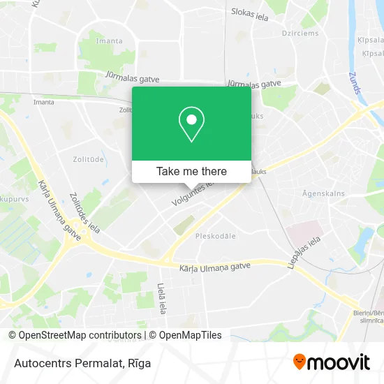 Autocentrs Permalat map