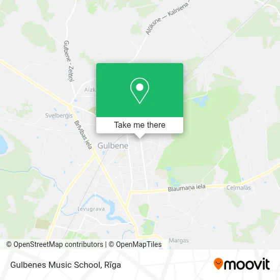 Gulbenes Music School map