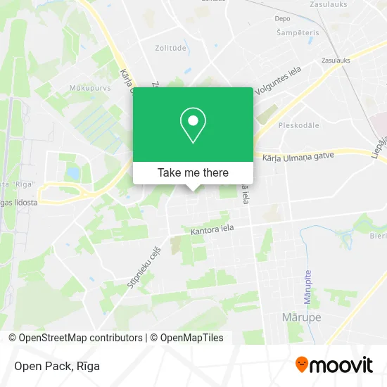 Open Pack map