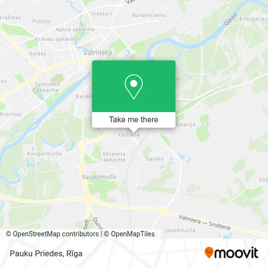 Pauku Priedes map