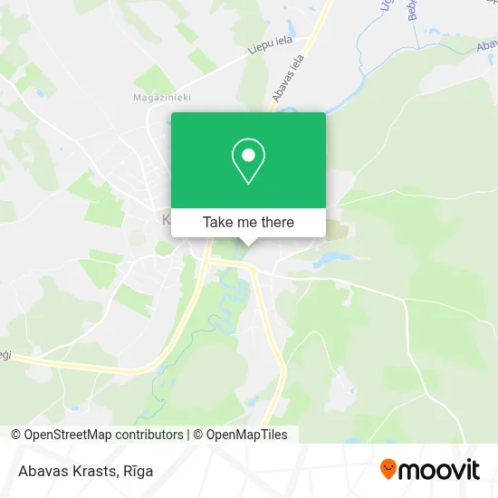 Abavas Krasts map