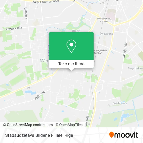 Stadaudzetava Blidene Filiale map