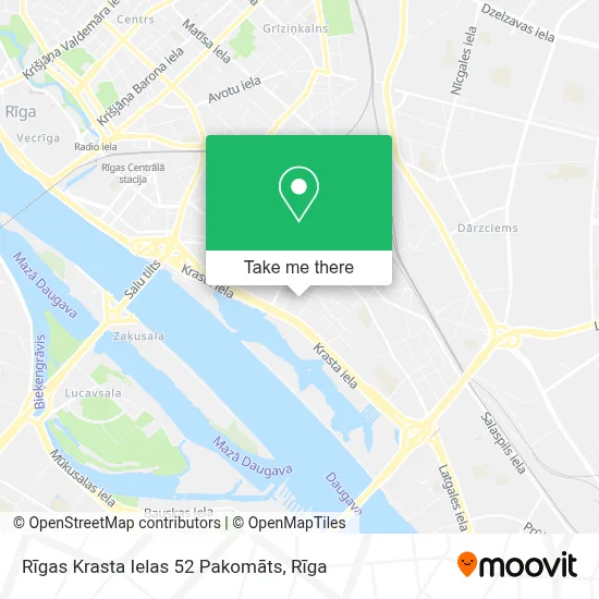 Rīgas Krasta Ielas 52 Pakomāts map