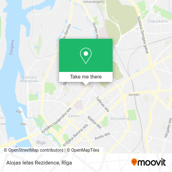 Alojas Ielas Rezidence map