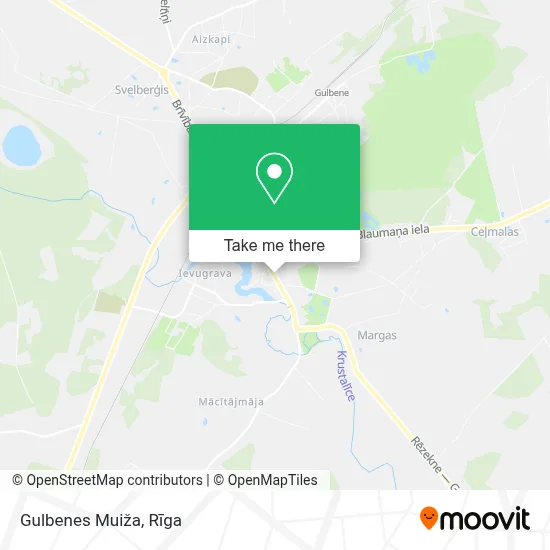 Gulbenes Muiža map