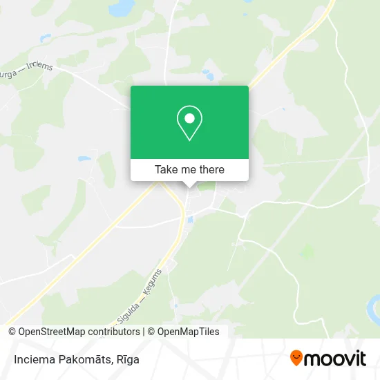 Inciema Pakomāts map