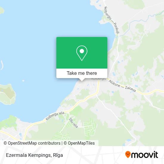 Ezermala Kempings map