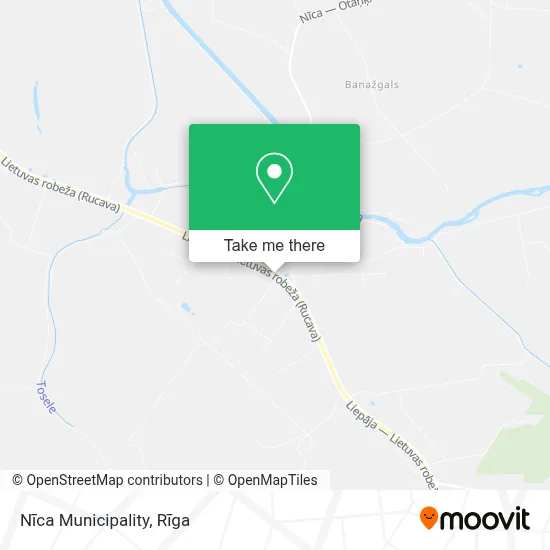 Nīca Municipality map