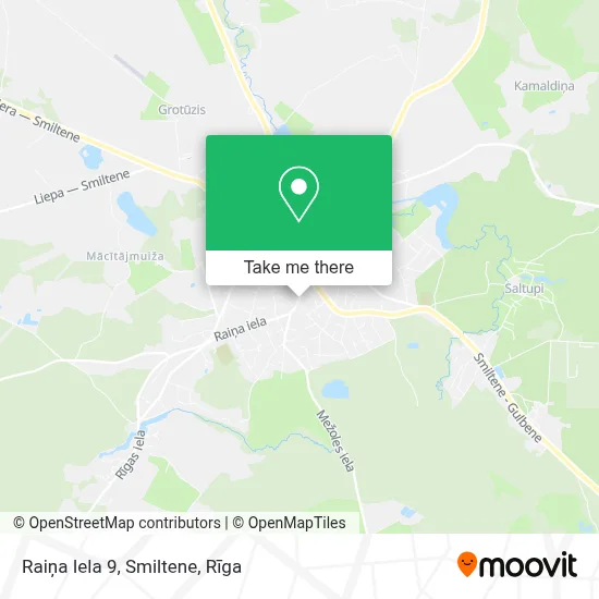 Raiņa Iela 9, Smiltene map