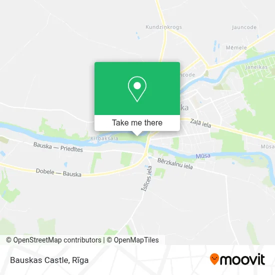 Bauskas Castle map