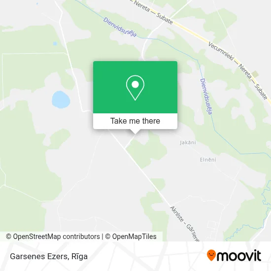 Garsenes Ezers map