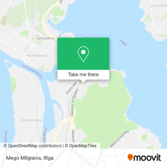 Mego Milgravis map