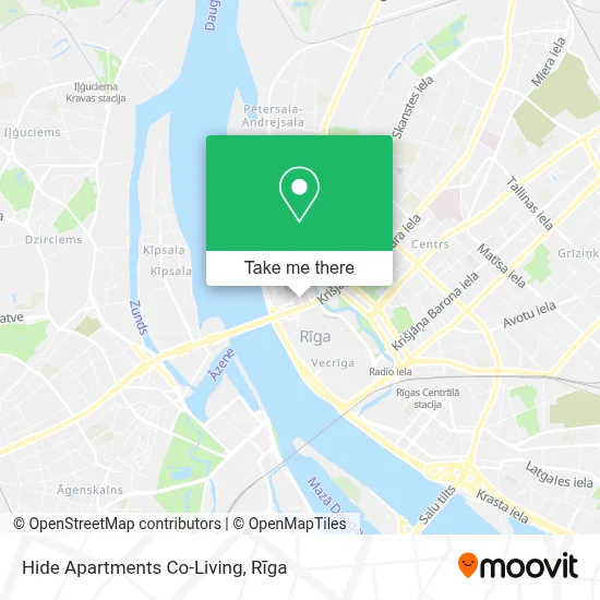 Hide Apartments Co-Living map