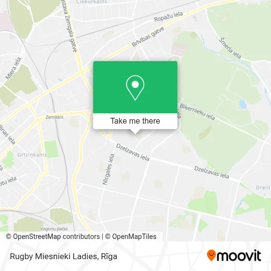 Rugby Miesnieki Ladies map