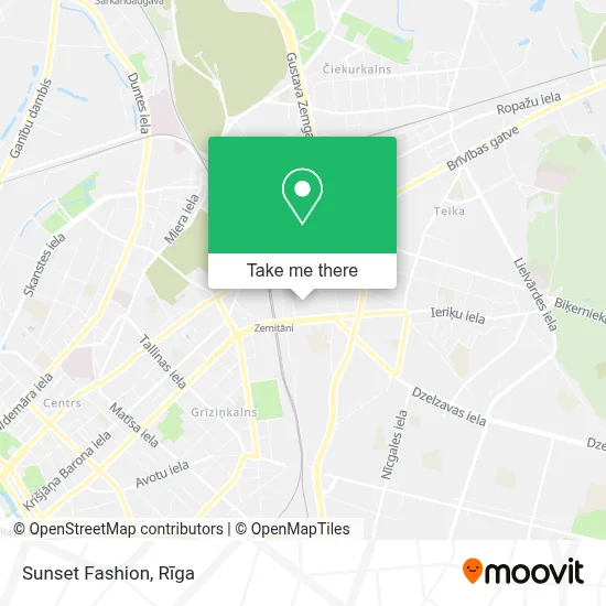 Sunset Fashion map