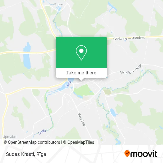 Sudas Krasti map