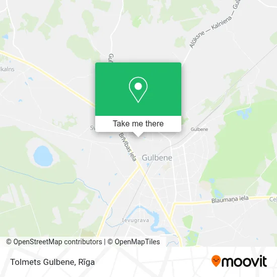 Tolmets Gulbene map
