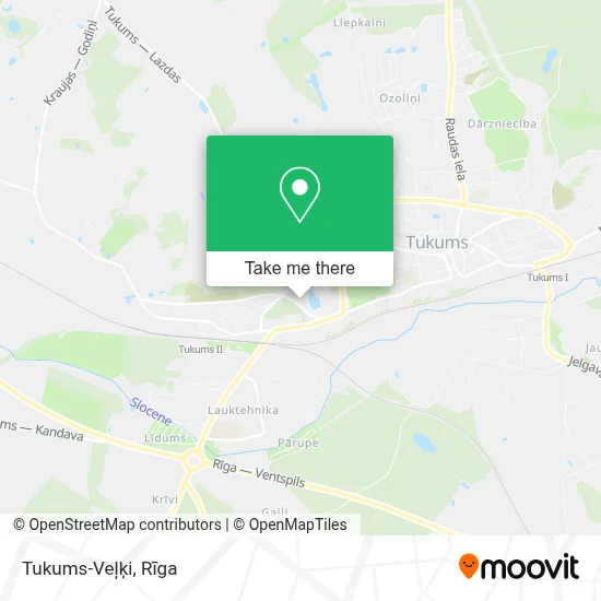 Tukums-Veļķi map