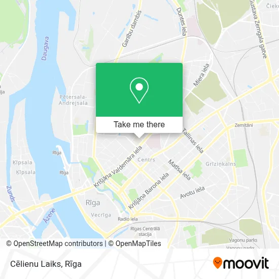 Cēlienu Laiks map