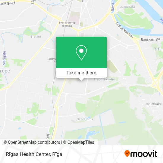 Rīgas Health Center map