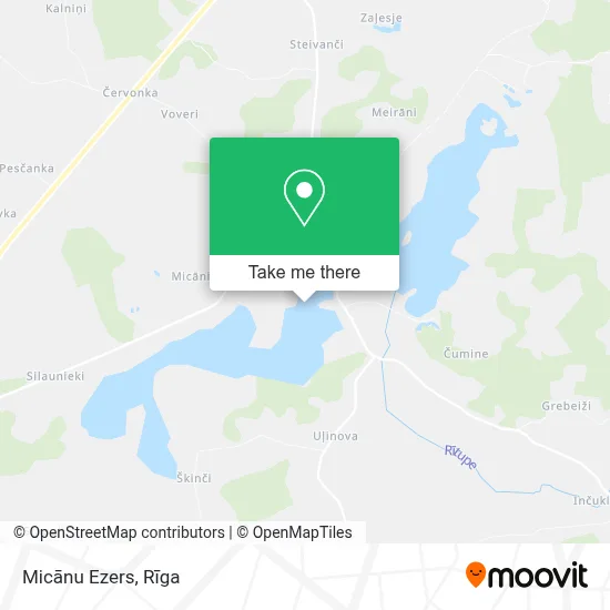 Micānu Ezers map