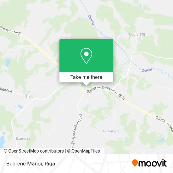 Bebrene Manor map