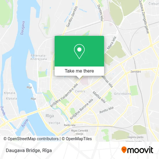 Daugava Bridge map