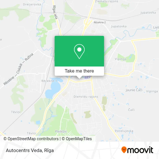 Autocentrs Veda map