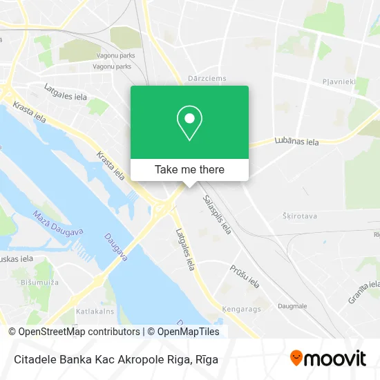 Citadele Banka Kac Akropole Riga map
