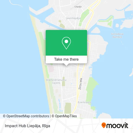 Impact Hub Liepāja map