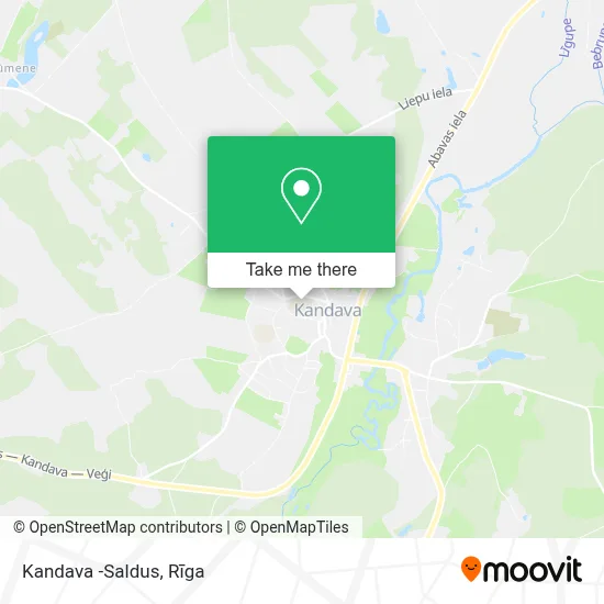Kandava -Saldus map