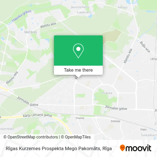 Rīgas Kurzemes Prospekta Mego Pakomāts map