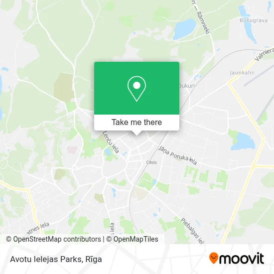 Avotu Ielejas Parks map