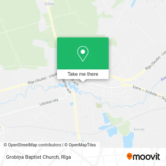 Grobiņa Baptist Church map