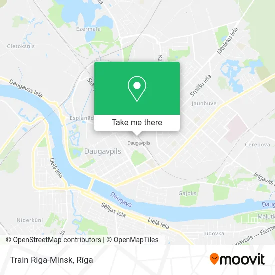 Train Riga-Minsk map