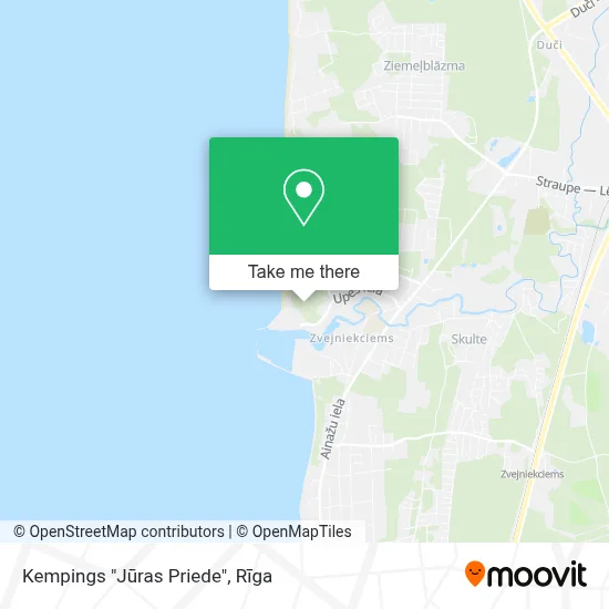 Kempings "Jūras Priede" map
