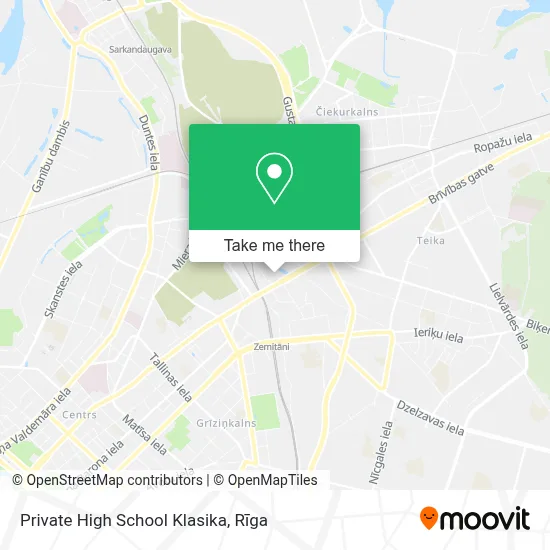 Private High School Klasika map