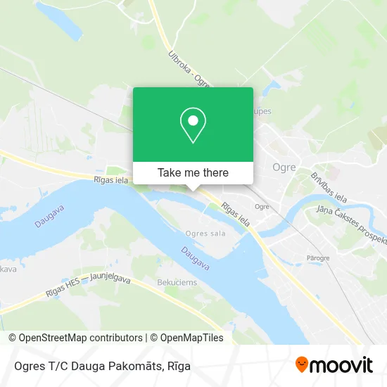 Ogres T/C Dauga Pakomāts map