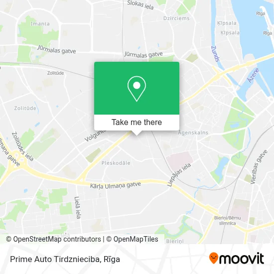 Prime Auto Tirdznieciba map
