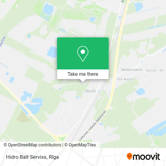 Hidro Balt Serviss map