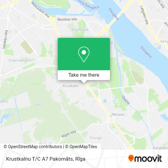 Krustkalnu T/C A7 Pakomāts map