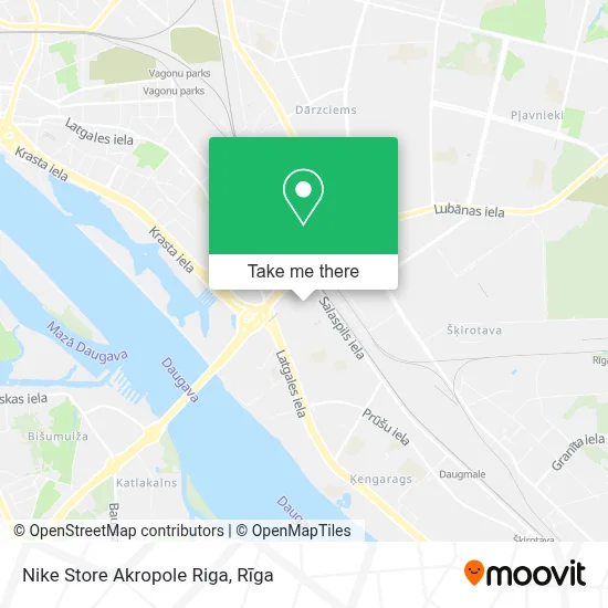 Nike Store Akropole Riga map