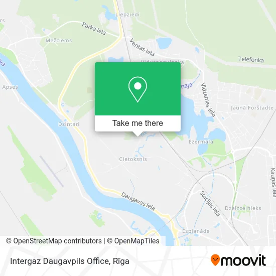 Intergaz Daugavpils Office map