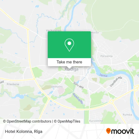Hotel Kolonna map