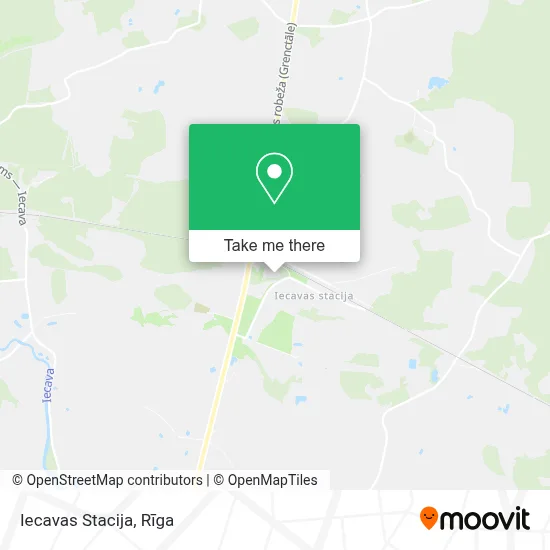 Iecavas Stacija map