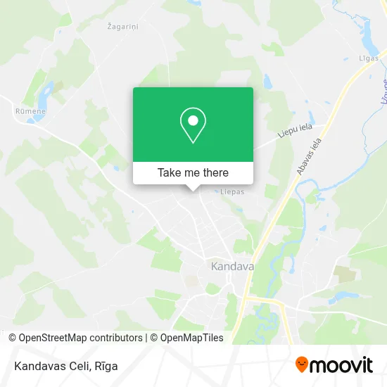 Kandavas Celi map
