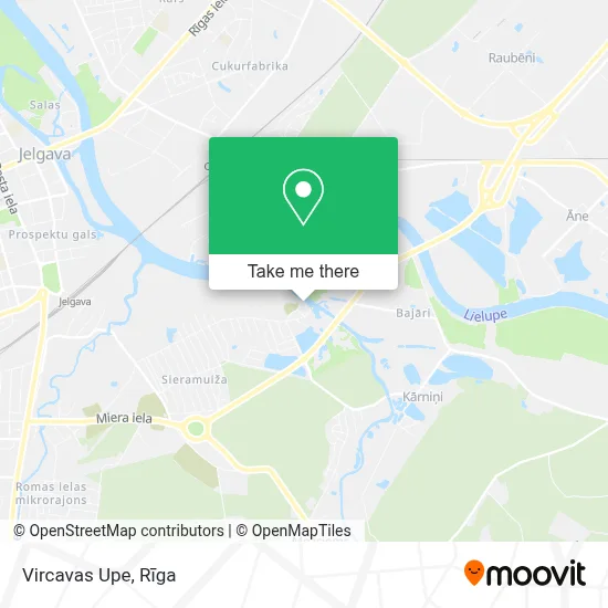 Vircavas Upe map